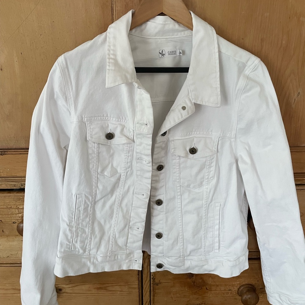 Carve Designs Classic White Jean Jacket